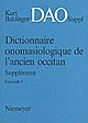 Dictionnaire onomasiologique de l'ancien occitan, Supplément : 4