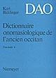 Dictionnaire onomasiologique de l'ancien occitan