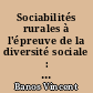 Sociabilités rurales à l'épreuve de la diversité sociale : Enquêtes en Dordogne