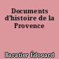 Documents d'histoire de la Provence