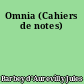 Omnia (Cahiers de notes)