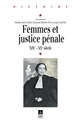 Femmes et justice pénale, XIXe-XXe siècle
