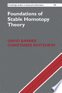 Foundations of stable homotopy theory