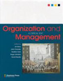 Organization and management : a critical text