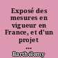 Exposé des mesures en vigueur en France, et d'un projet de réorganisation de la surveillance de la Prostitution
