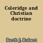 Coleridge and Christian doctrine