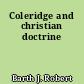Coleridge and christian doctrine