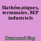 Mathématiques, terminales, BEP industriels
