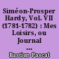 Siméon-Prosper Hardy, Vol. VII (1781-1782) : Mes Loisirs, ou Journal d événemens tels qu ils parviennent à ma connoissance (1753-1789)