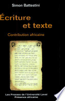 Écriture et texte : contribution africaine