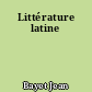 Littérature latine
