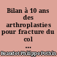 Bilan à 10 ans des arthroplasties pour fracture du col fémoral : à propos des 198 cas traités au CHU de Nantes au cours de l'année 1995