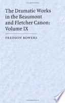 The dramatic works in the Beaumont and Fletcher canon : Volume IX