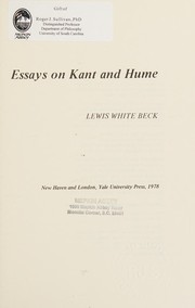 Essays on Kant and Hume