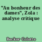 "Au bonheur des dames", Zola : analyse critique