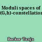 Moduli spaces of (G,h)-constellations