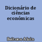 Dicionário de ciências económicas