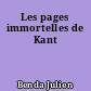 Les pages immortelles de Kant