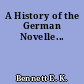A History of the German Novelle...