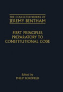First principles preparatory to constitutional code