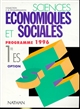 Sciences économiques et sociales 1re ES : option science politique : programme 1996