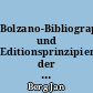 Bolzano-Bibliographie und Editionsprinzipien der Gesamtausgabe : Supplement 1 : Ergänzungen und Korrekturen zur Bolzano-Bibliographie Stand Ende 1981