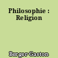 Philosophie : Religion
