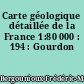 Carte géologique détaillée de la France 1:80 000 : 194 : Gourdon