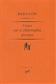 Cours de Bergson sur la philosophie grecque