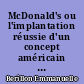 McDonald's ou l'implantation réussie d'un concept américain dans la société française : étude de l'agglomération nantaise