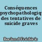 Conséquences psychopathologiques des tentatives de suicide graves