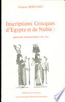 Inscriptions grecques d'Égypte et de Nubie : répertoire bibliographique des OGIS