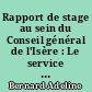 Rapport de stage au sein du Conseil général de l'Isère : Le service coopération décentralisée du Conseil général de l'Isère