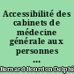 Accessibilité des cabinets de médecine générale aux personnes handicapées : étude auprès des 34 cabinets du secteur de garde de Clisson