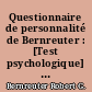 Questionnaire de personnalité de Bernreuter : [Test psychologique] : Manuel