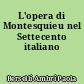 L'opera di Montesquieu nel Settecento italiano