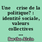 Une	 crise de la politique? : identité sociale, valeurs collectives et cultures politiques dans la France des années 1980