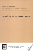 Modèles et interprétation