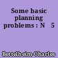 Some basic planning problems : N�5