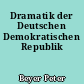Dramatik der Deutschen Demokratischen Republik
