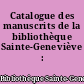 Catalogue des manuscrits de la bibliothèque Sainte-Geneviève : Introduction-1-2