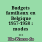 Budgets familiaux en Belgique 1957-1958 : modes de vie dans trois milieux socio-professionnels