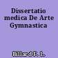 Dissertatio medica De Arte Gymnastica