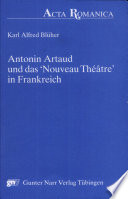 Antonin Artaud und das "Nouveau Théâtre" in Frankreich