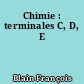 Chimie : terminales C, D, E