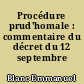 Procédure prud'homale : commentaire du décret du 12 septembre 1974