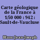 Carte géologique de la France à 1/50 000 : 942 : Sault-de-Vaucluse