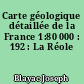 Carte géologique détaillée de la France 1:80 000 : 192 : La Réole