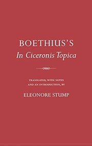 Boethius's in Ciceronis topica : [In Ciceronis topica. English]
