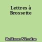 Lettres à Brossette